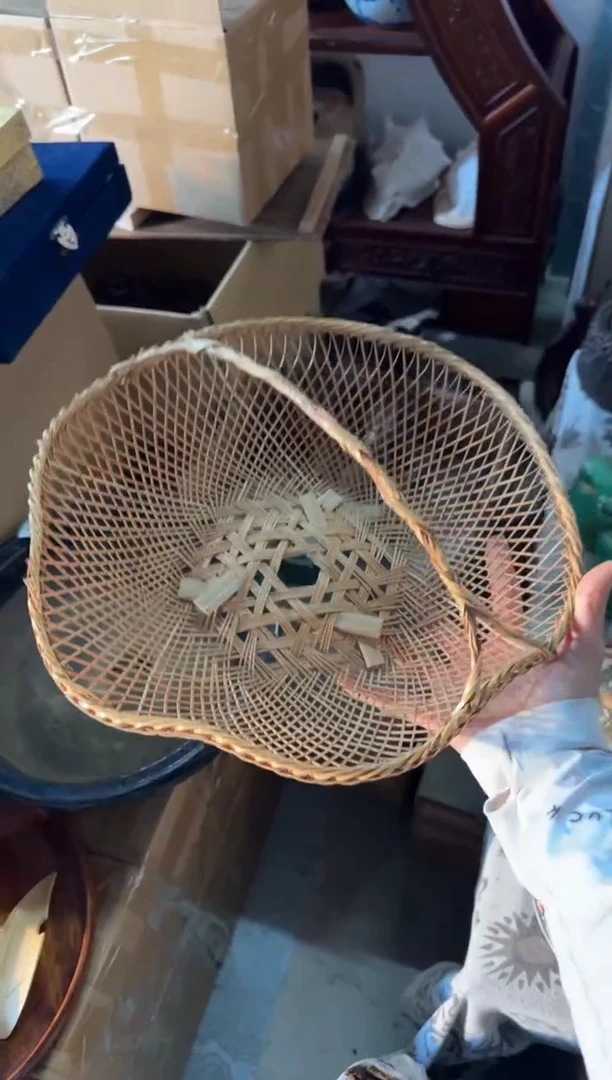 瓷片瓷片中古回流孤品默认微瑕 竹框