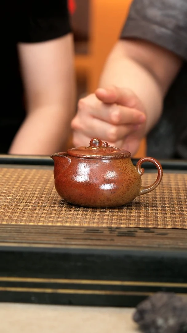 茶壶紫砂WXT58《葫芦壶浚》柴烧