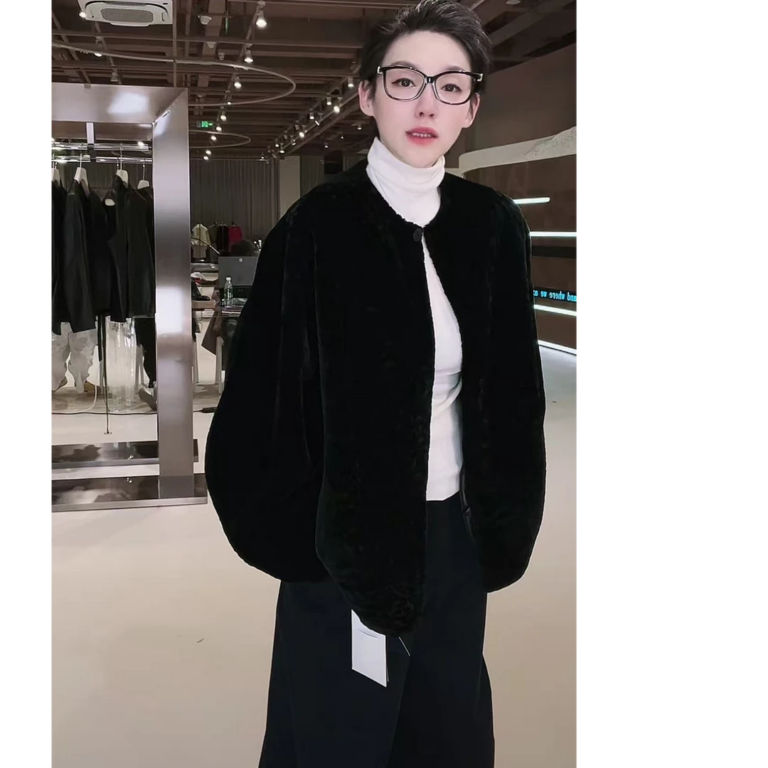 非洲黑钻 卡拉库儿 皮毛一体 皮草  PC0107