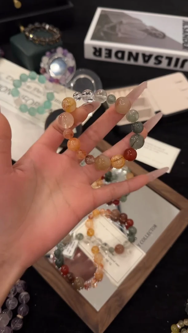 未镶嵌手链水晶多宝x3432