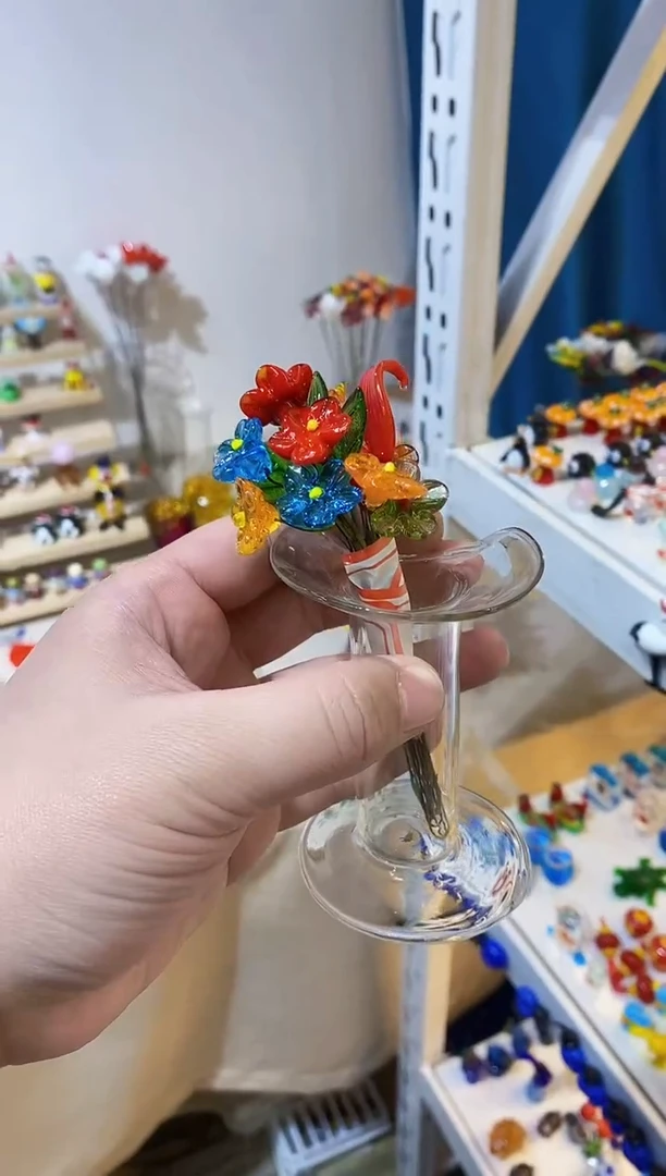【闪购商品】琉璃手工艺品一瓶花