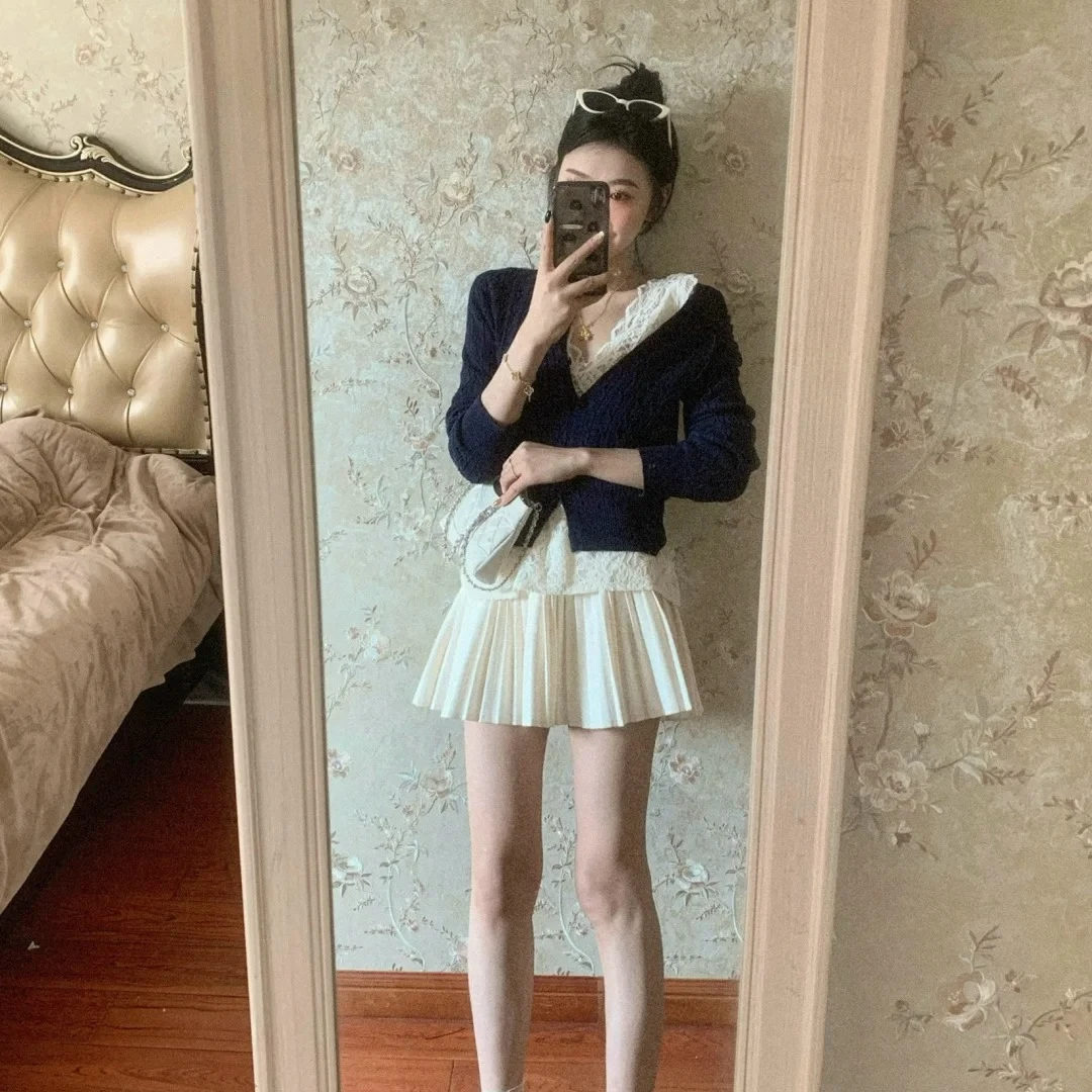 2025早春新款时尚针织开衫气质显瘦休闲洋气百搭长袖温柔外穿上衣