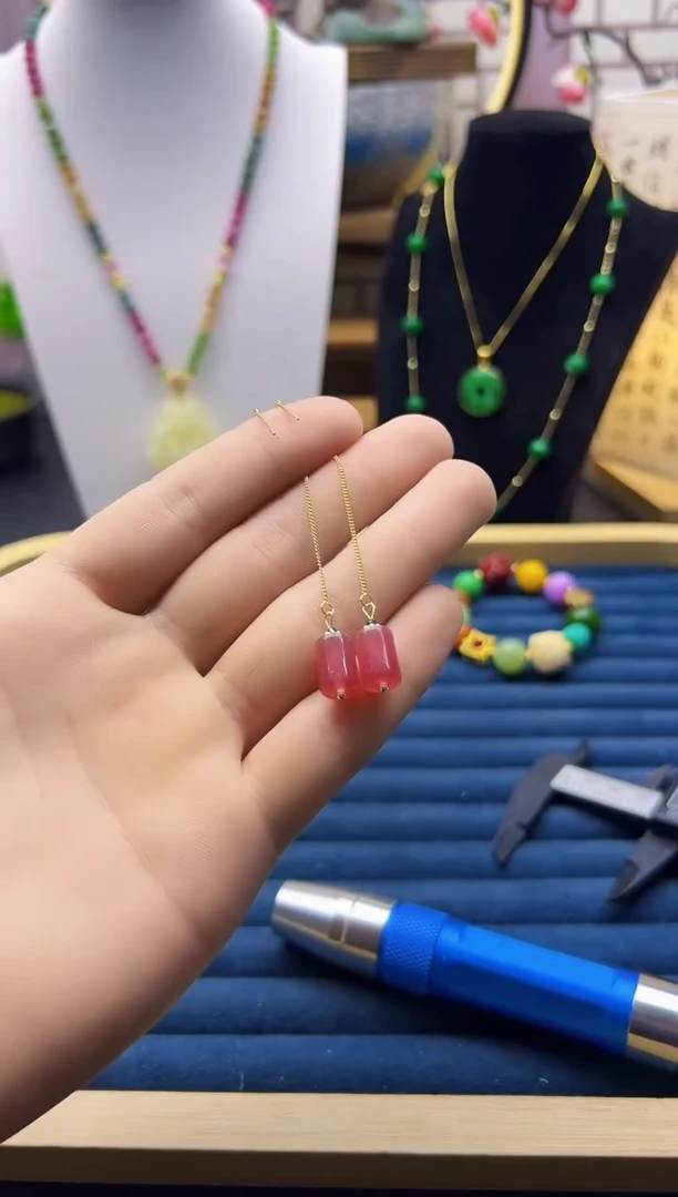 【闪购商品】水晶耳饰14K金镶嵌E238