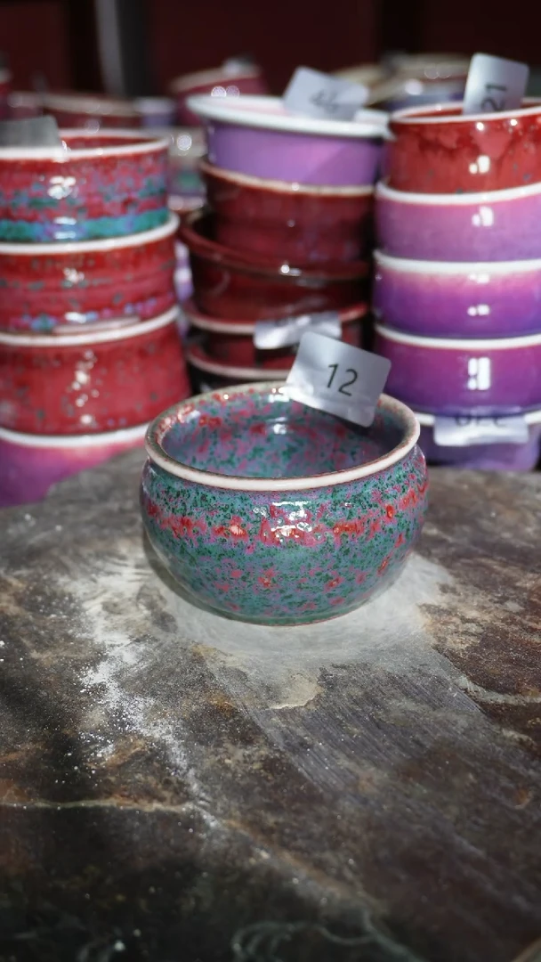 摆件陶精品窑变钧瓷茶器