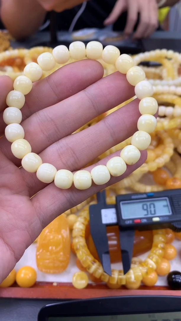 未镶嵌蜜蜡裸石手串