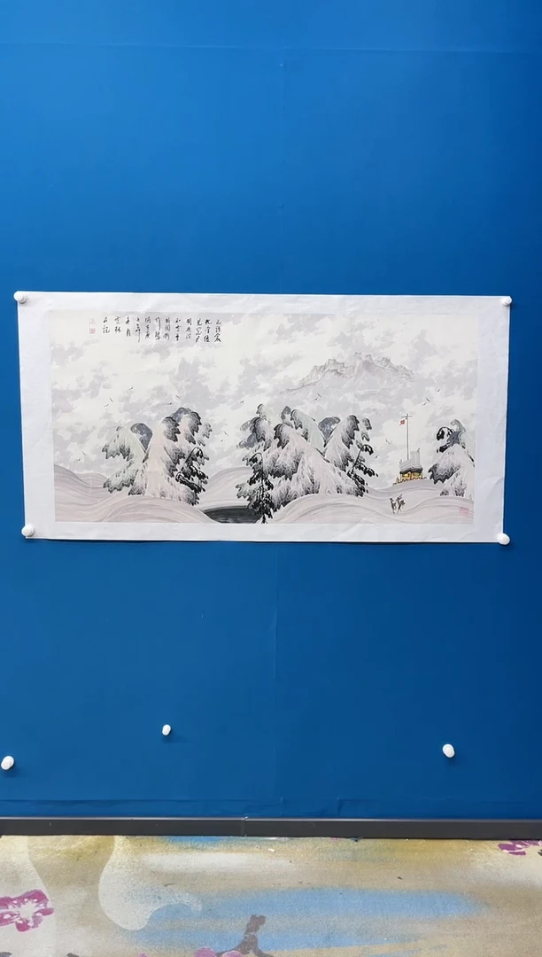 【闪购商品】国画张-四尺雪景/无框/W