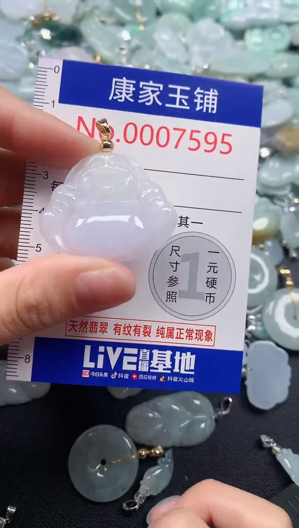 吊坠(不含链)未镶嵌翡翠7595