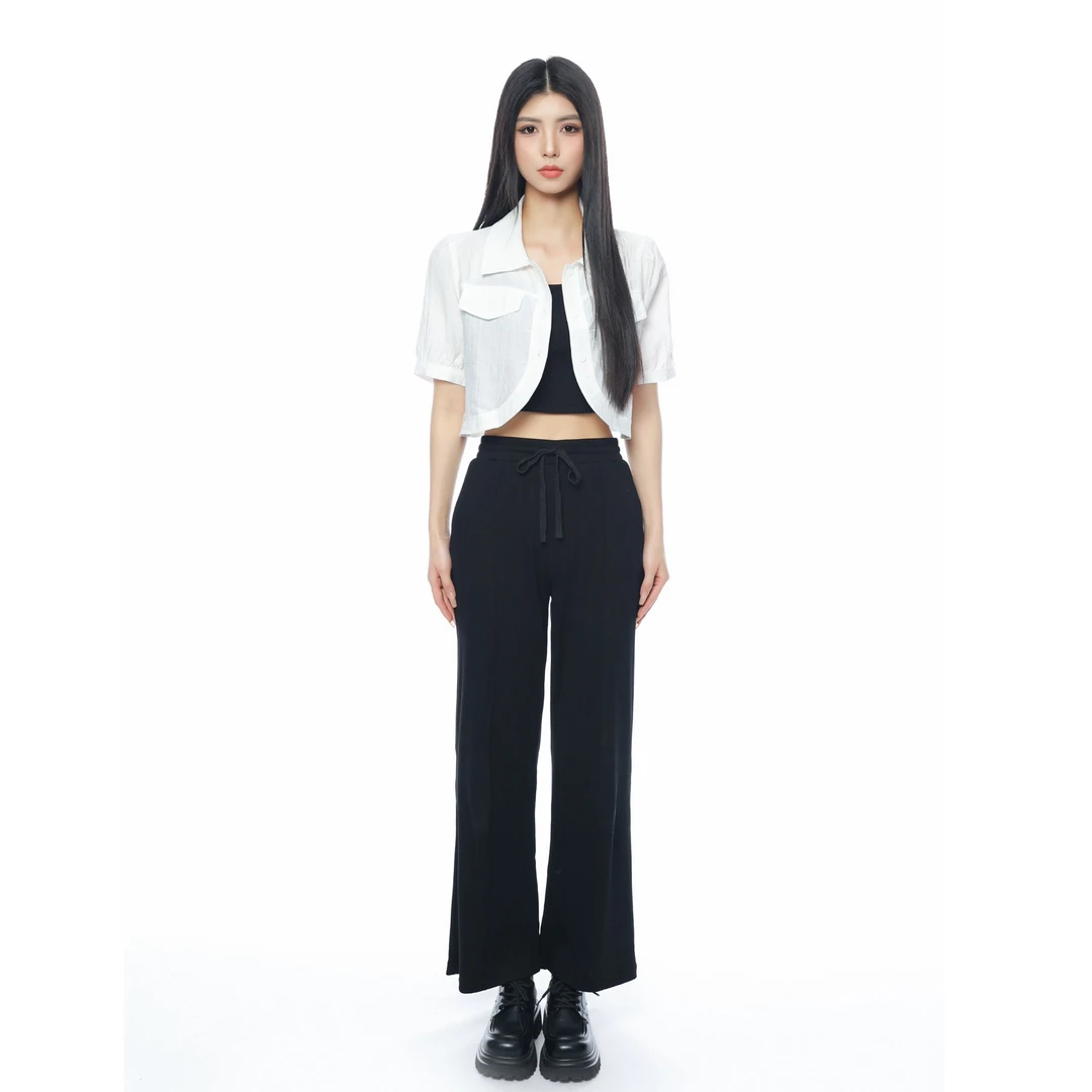 OO&VV三件套套装气质时尚吊带+衬衫+九分裤女装轻熟风森系