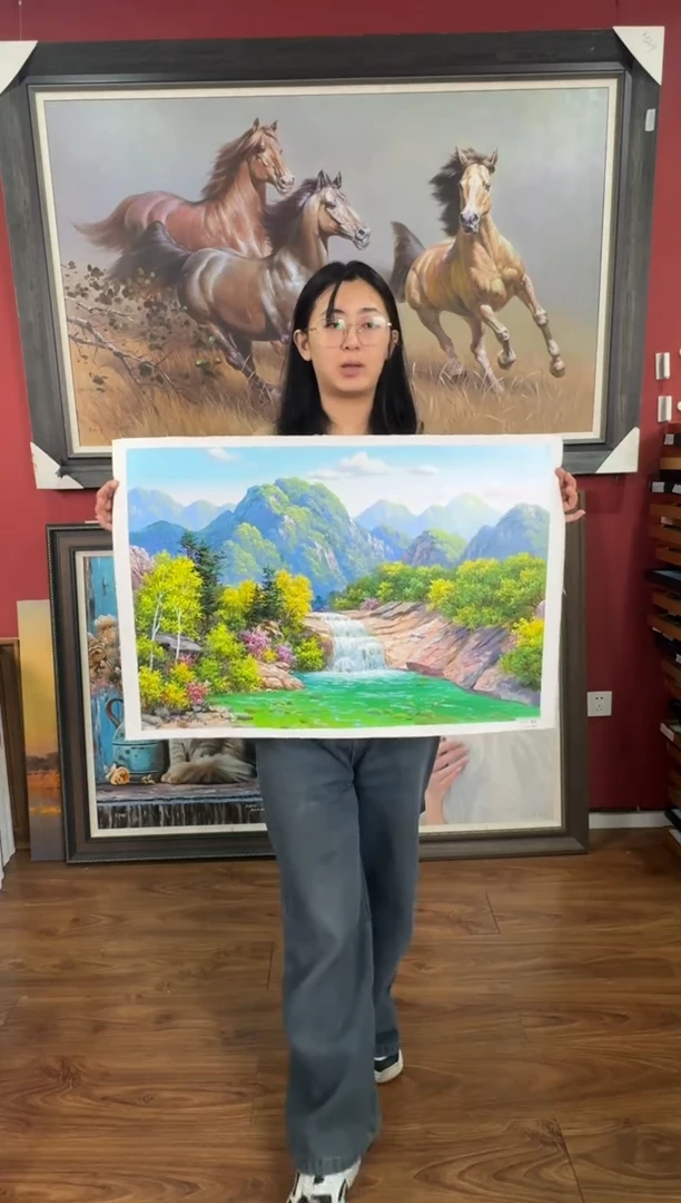 油画【41号】约50*70cm丨朝鲜原创纯手绘孤品油画丨顺丰包邮
