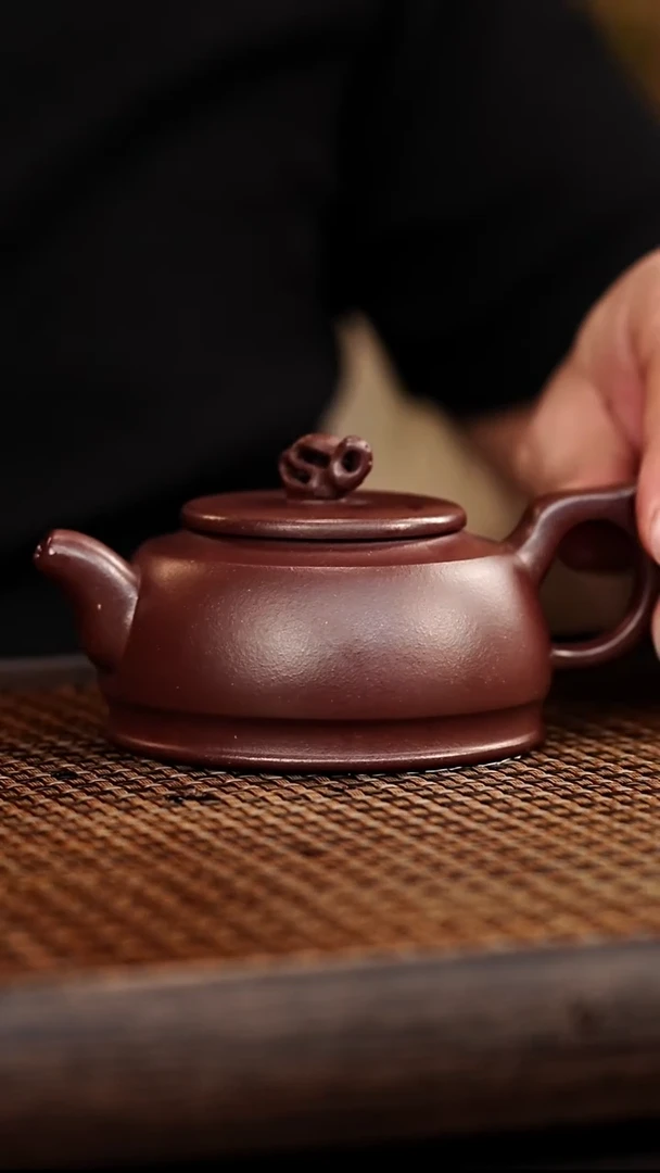 紫砂茶案宜兴悦茗壶紫砂  老茄皮紫  无事