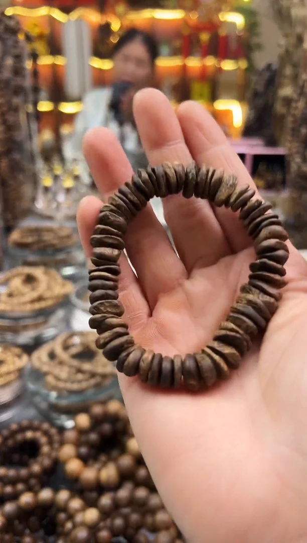 沉香手串棋楠沉浮壳子单圈