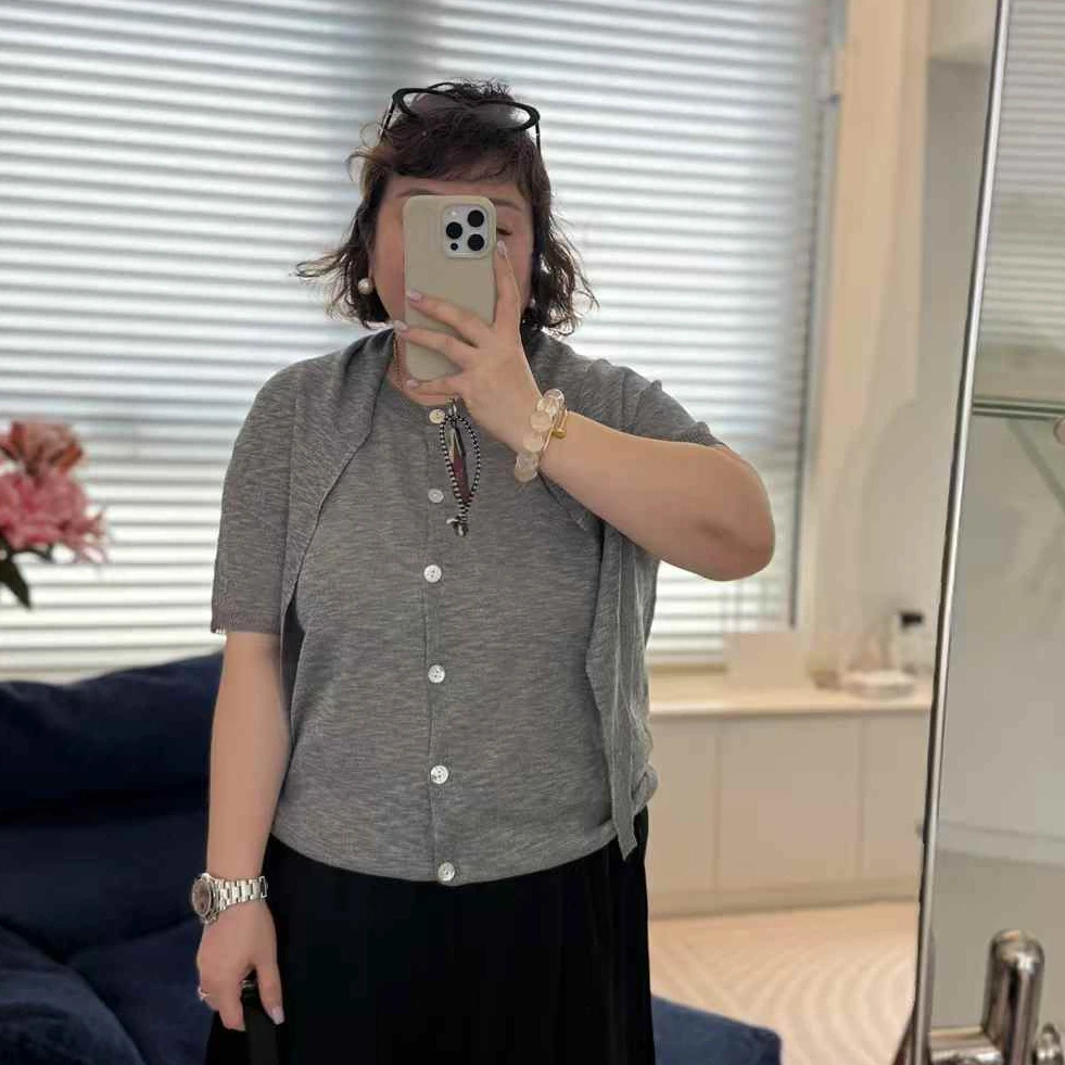 MEET  夏季百搭披肩针织衫