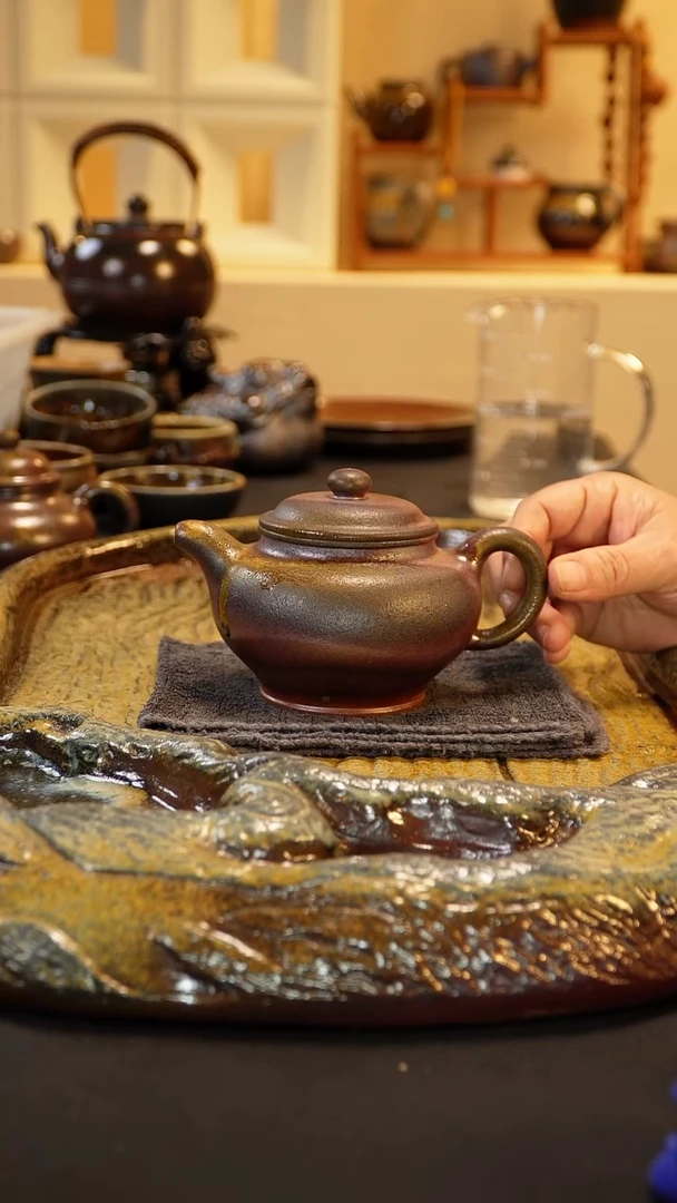 紫砂柴烧纯自然紫砂柴烧270毫升