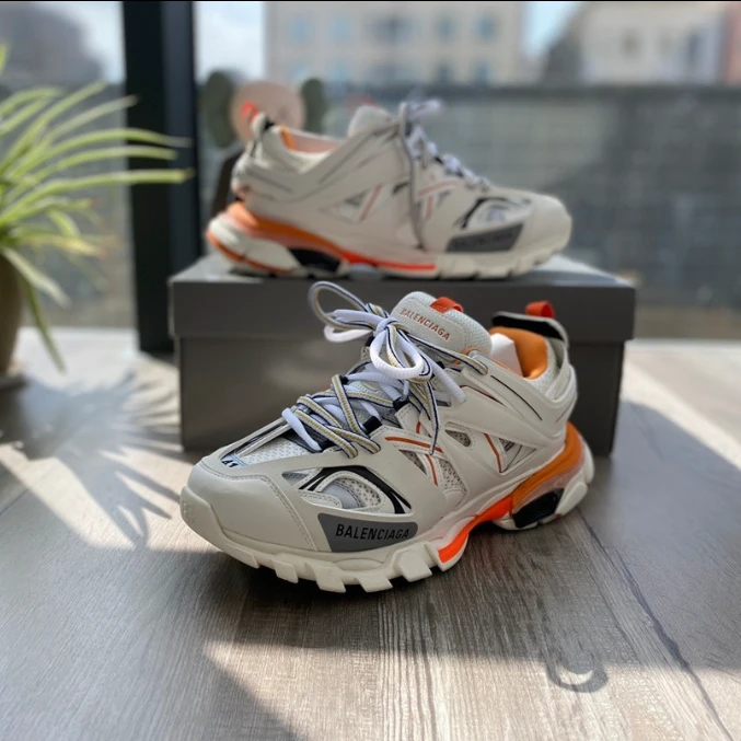 【TT专属】Balenciaga巴黎世家 Track低帮老爹鞋 白橙