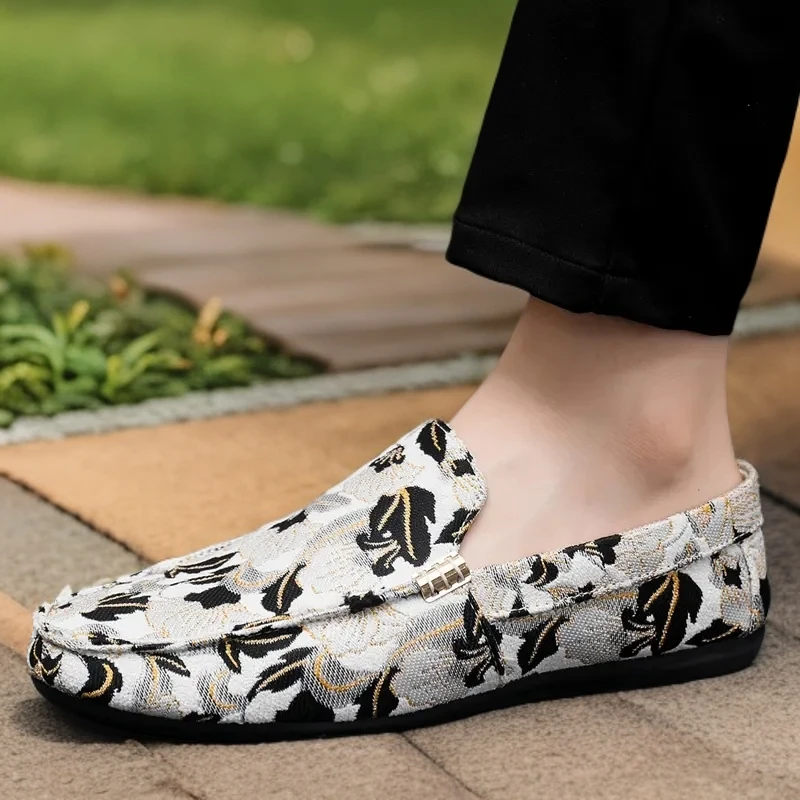 豆鞋男士夏季新款爆款透气百搭鞋子男款休闲布鞋开车鞋潮流懒人鞋