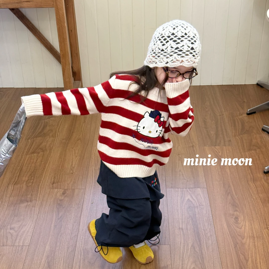 【小月亮】25秋～女童条纹套头毛衣3026