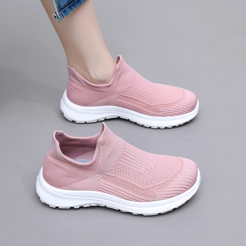 秋季新款百搭健步鞋女平底防滑休闲鞋一脚蹬老北京布鞋上班布鞋