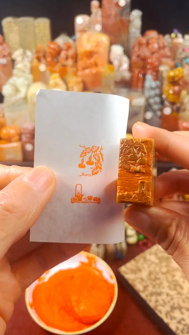 【闪购商品】老挝石印石手工篆刻《禅茶一味》