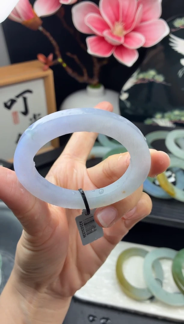 未镶嵌手镯定制翡翠34号手镯冰紫手镯