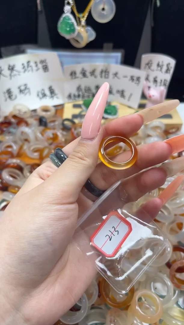 玛瑙/玉髓戒圈未镶嵌13/213
