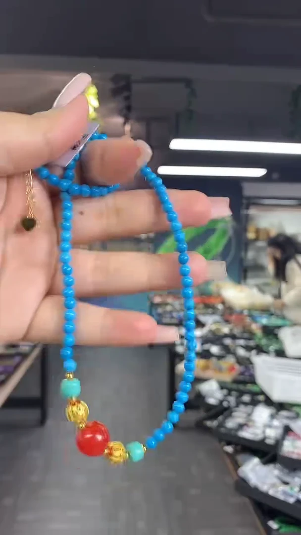 南红玛瑙项链未镶嵌多样性发其一颜色微差