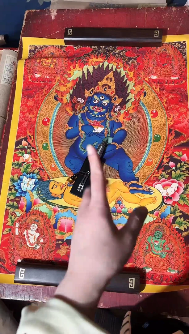 卷轴画龙妹唐卡直播tk16