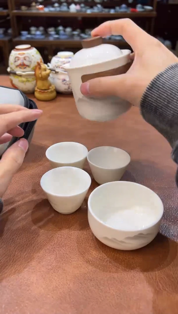 真的很便宜会开片的旅行茶具