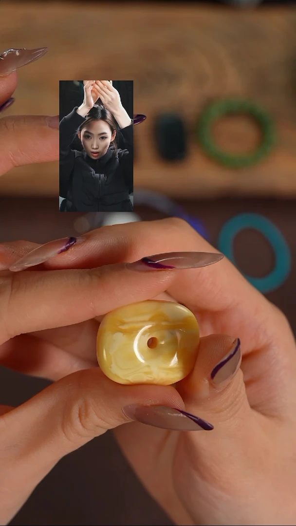 蜜蜡颈饰未镶嵌海***～若雨臣品质回血