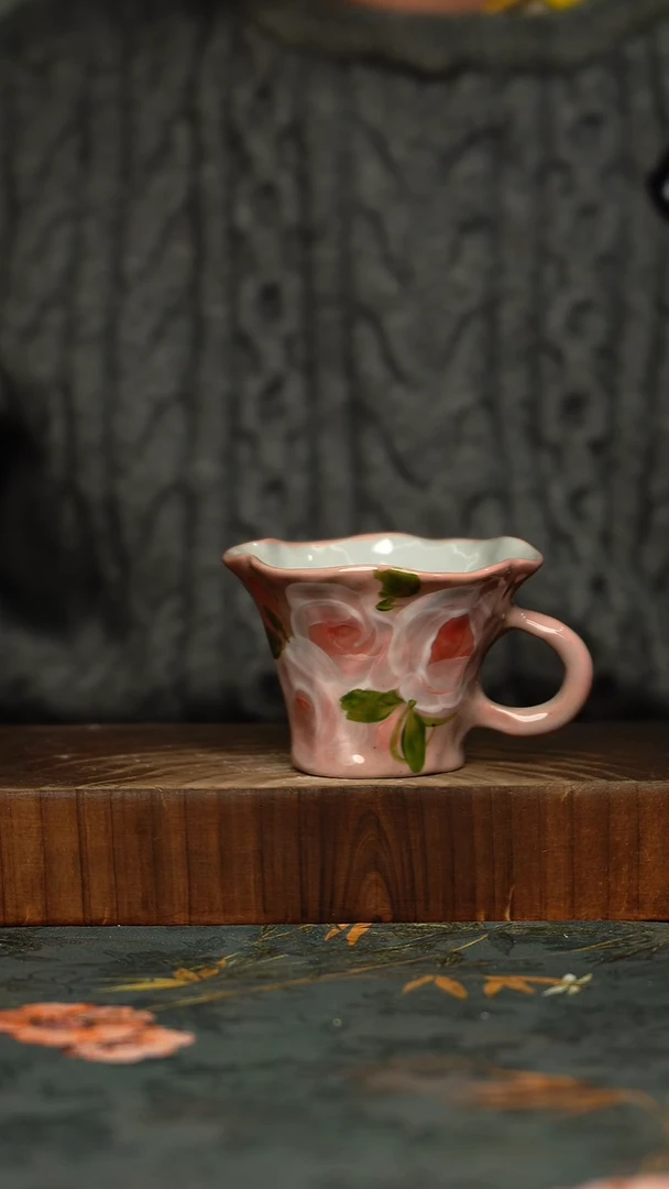 瓷片釉下彩手工手绘同款陶器