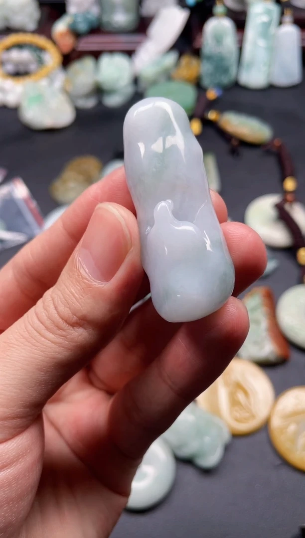 颈饰未镶嵌翡翠24  天然翡翠a货  悟道