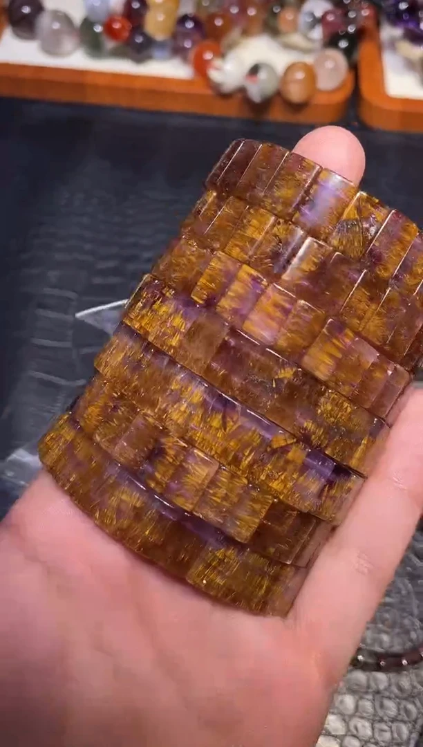 未镶嵌手镯水晶紫钛手牌镯（多样性发其一）