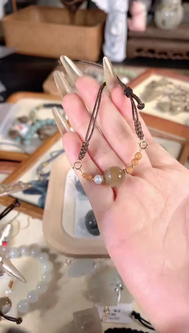 银S925镶嵌手链和田玉多样性发其一孤品默认微瑕