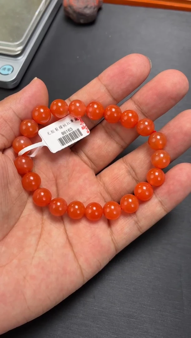 未镶嵌手绳南红玛瑙樱桃红 9mm