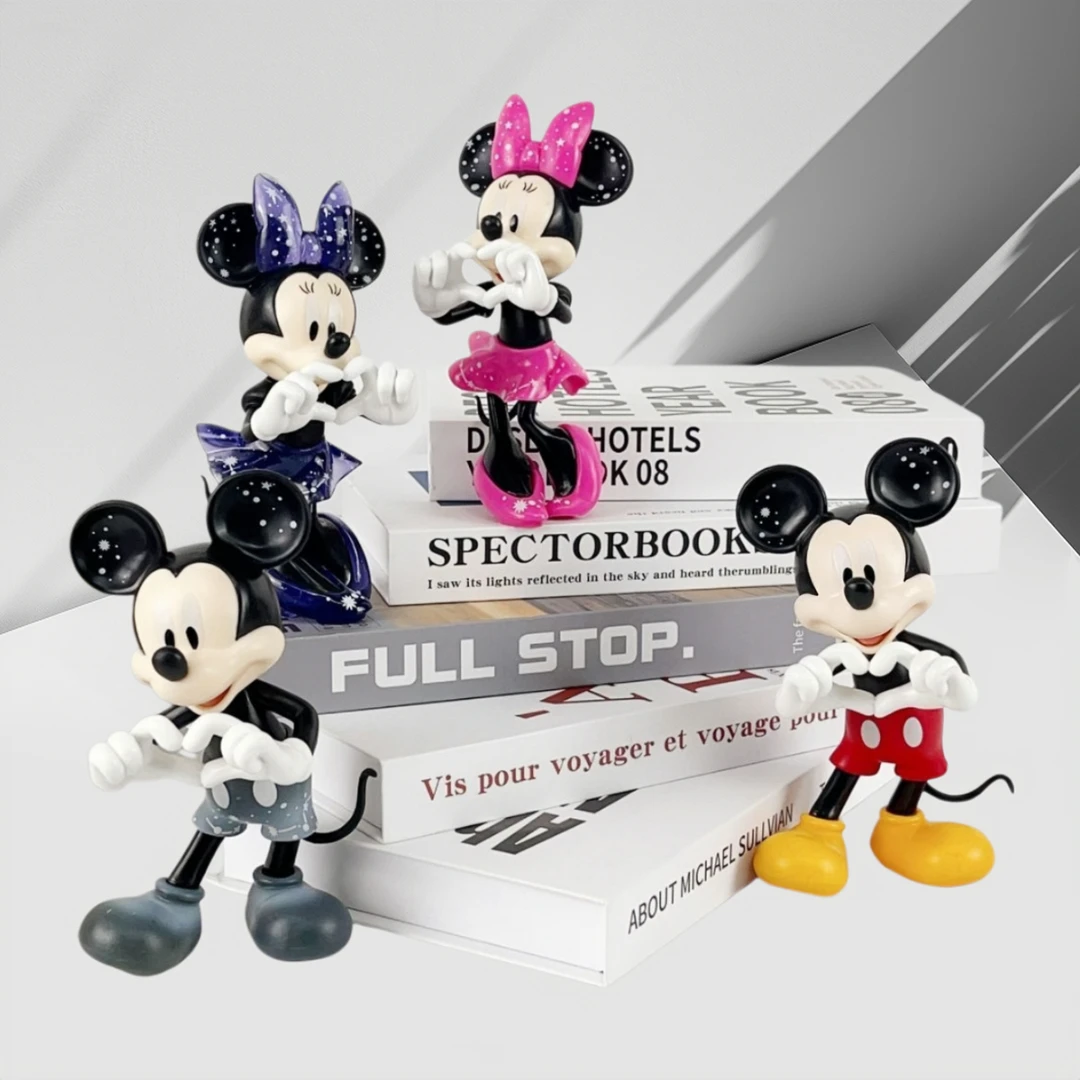 米奇米妮手办比心情侣款卡通动漫公仔家居装饰桌面摆件礼物玩具