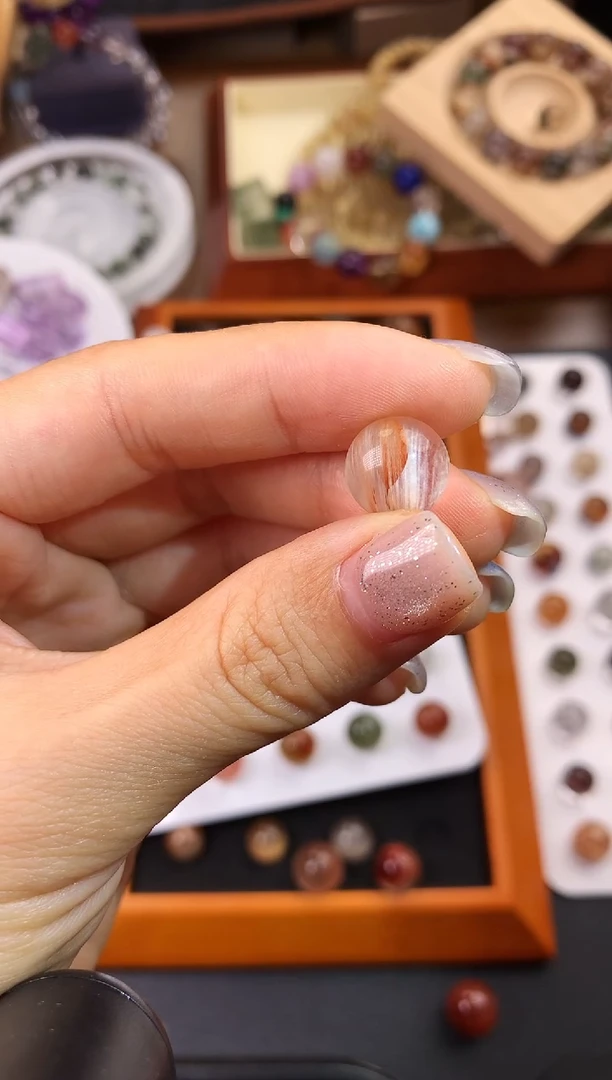 未镶嵌手链水晶玲*天然水晶单珠