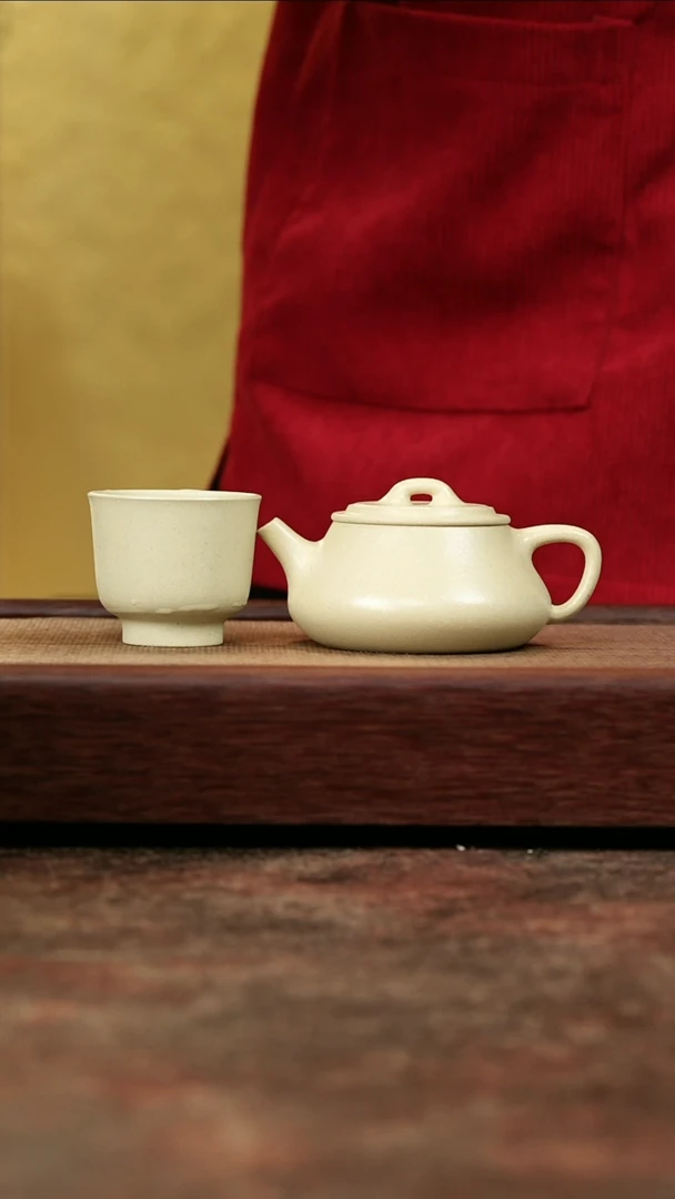 【闪购商品】紫砂茶杯梨皮本绿宜瓢