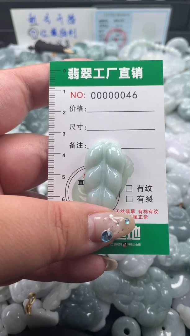 翡翠未镶嵌颈饰天然A货翡翠0046