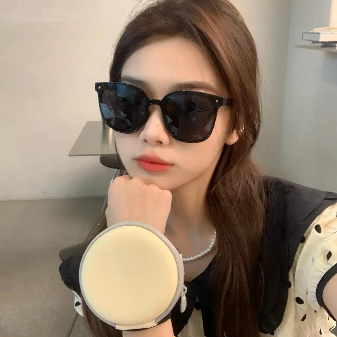 gm2025年太阳镜墨镜大框时尚百搭防紫外线黑色个性网红遮阳镜女款