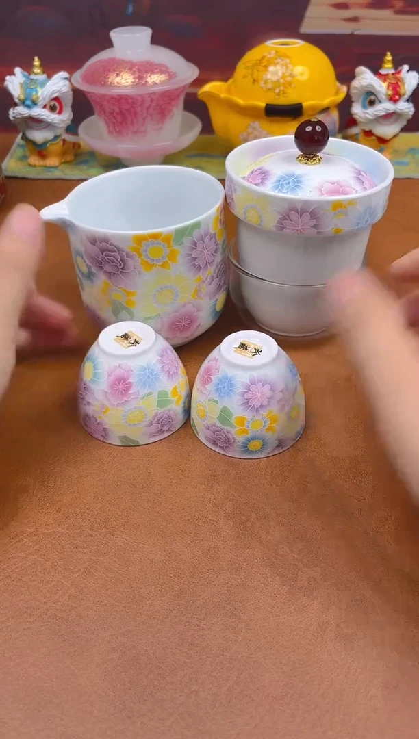 陶瓷茶具摆件旅行套组