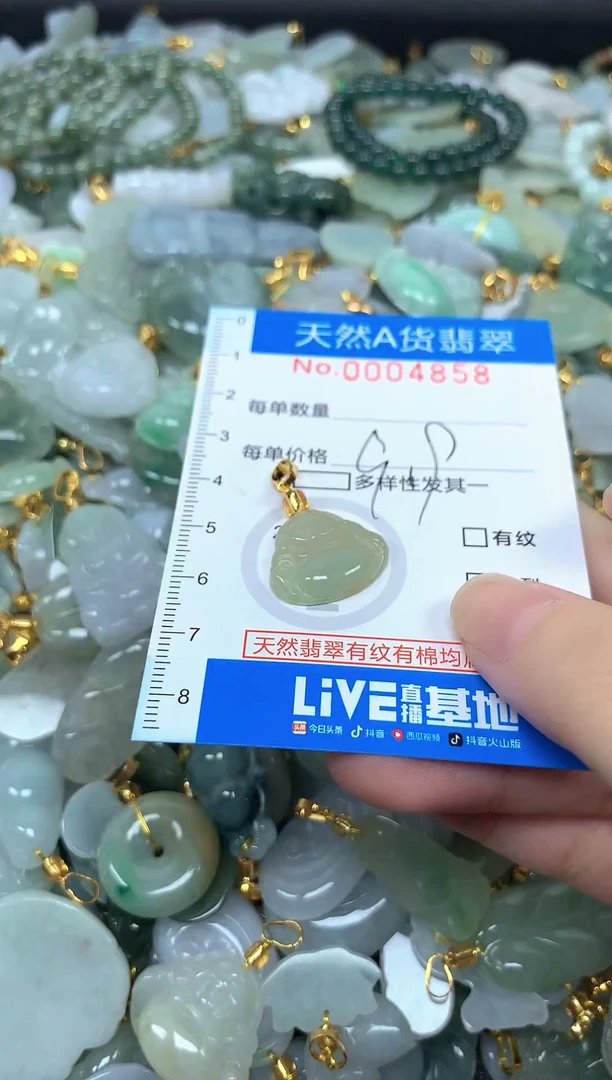 颈饰未镶嵌翡翠净货挂件-4658