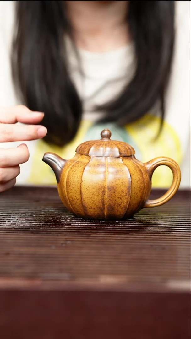 茶壶紫砂宜兴原矿紫砂茶壶 蟹黄金沙