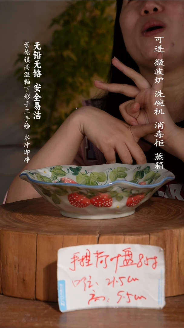 碗瓷景德镇高温瓷釉下彩手绘陶瓷