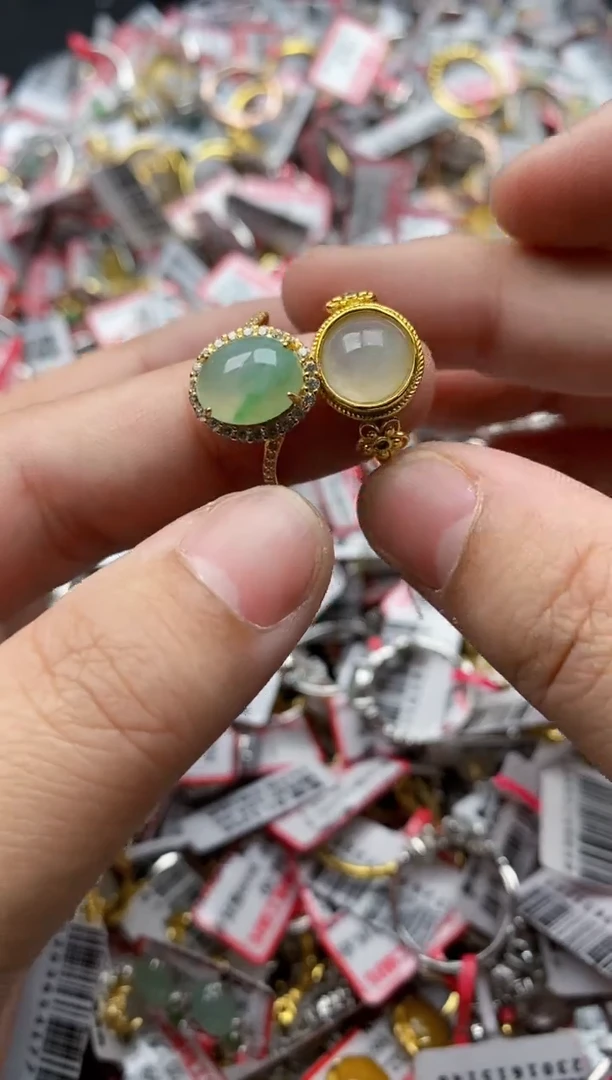 【闪购商品】翡翠戒指银S925镶嵌55555---1