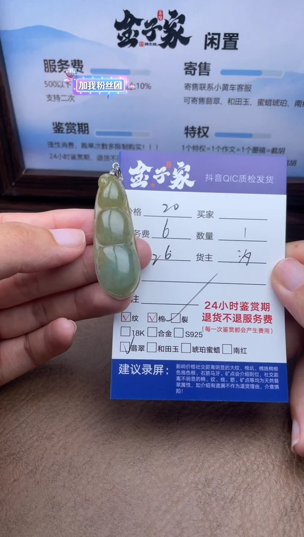 翡翠未镶嵌颈饰韭**子537962492