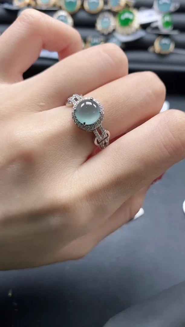 【闪购商品】翡翠戒指银S925镶嵌1111-