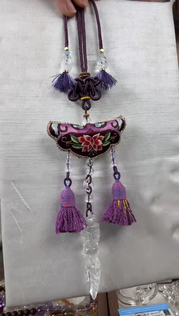 颈饰银S925镶嵌水晶天然