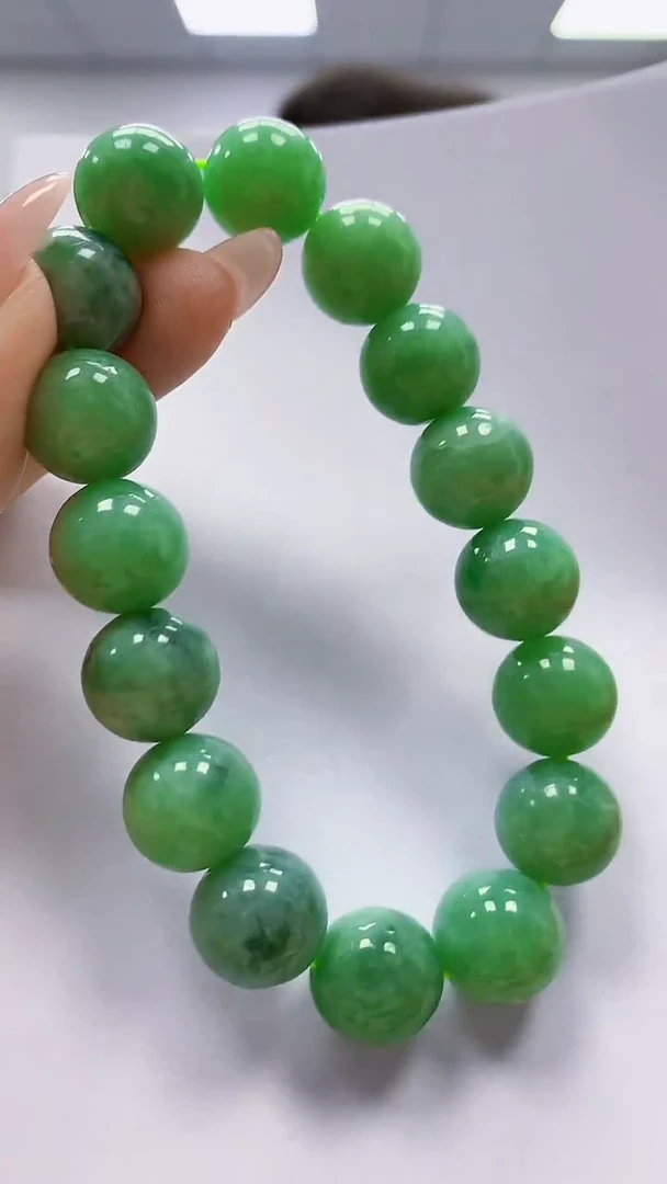 未镶嵌定制翡翠4688ty-毛货手串59