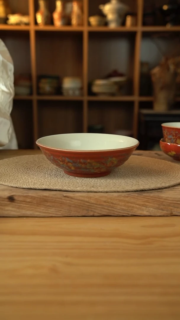 敦煌点彩系列的8英寸螺纹面碗1个