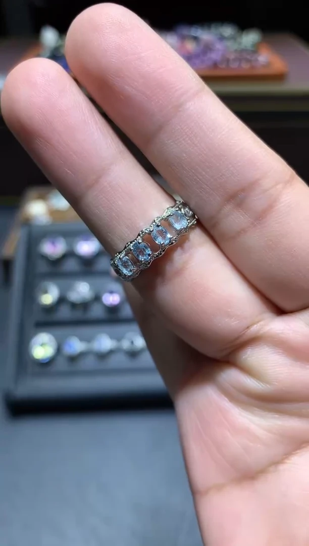 【闪购商品】海蓝宝石戒圈未镶嵌P02