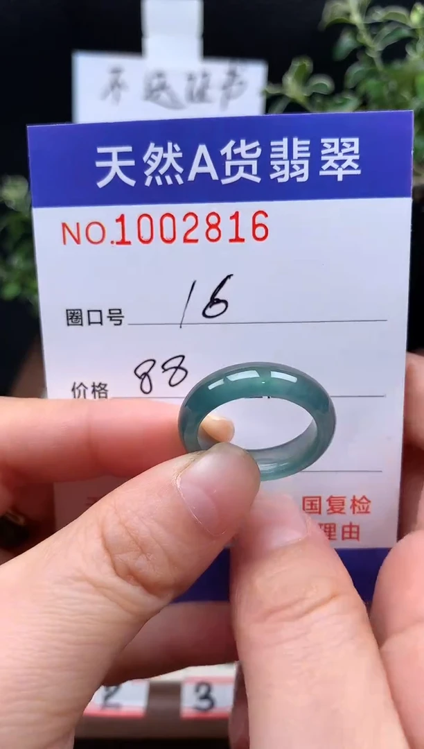 未镶嵌戒指翡翠16#